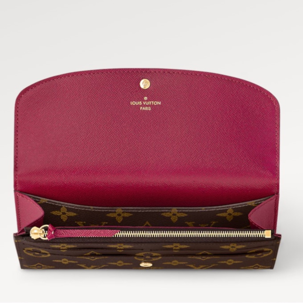 Louis Vuitton Emilie Monogram Wallet Hot Pink Interior Rare Color - Picture 16 of 16